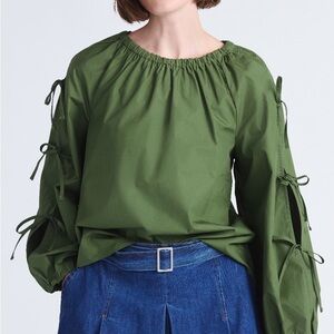 Elegant Olive Green Women's Blouse